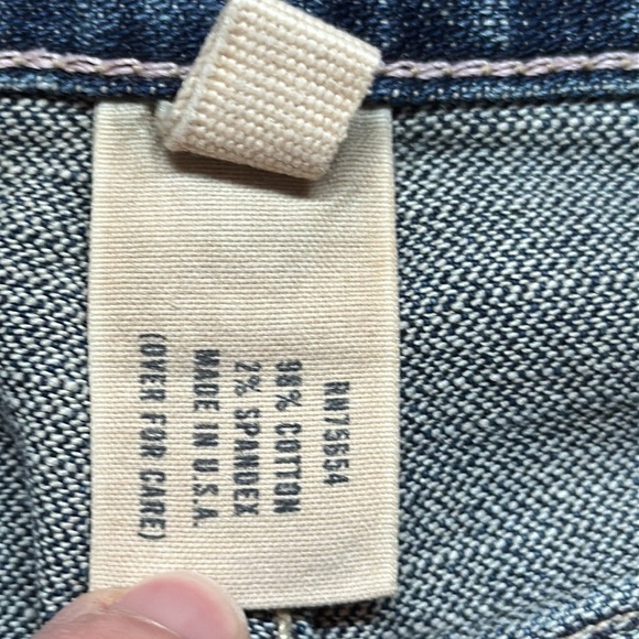 Ezra Fitch Classic Blue Denim Jean Skirt Size 28 Y2K Retro Vintage Front Slit - Picture 10 of 13